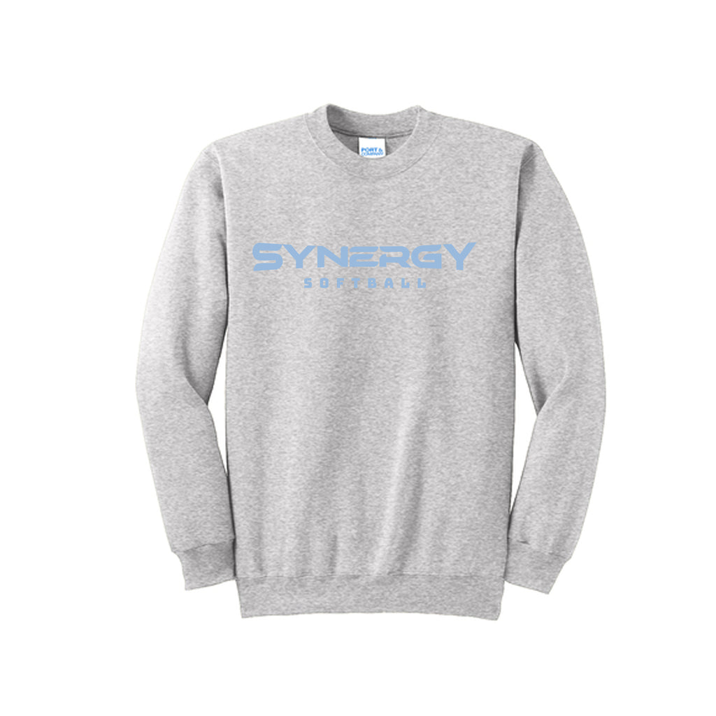 Port & Co™ Essential Fleece Crewneck Sweatshirt with Synergy Softball Logo