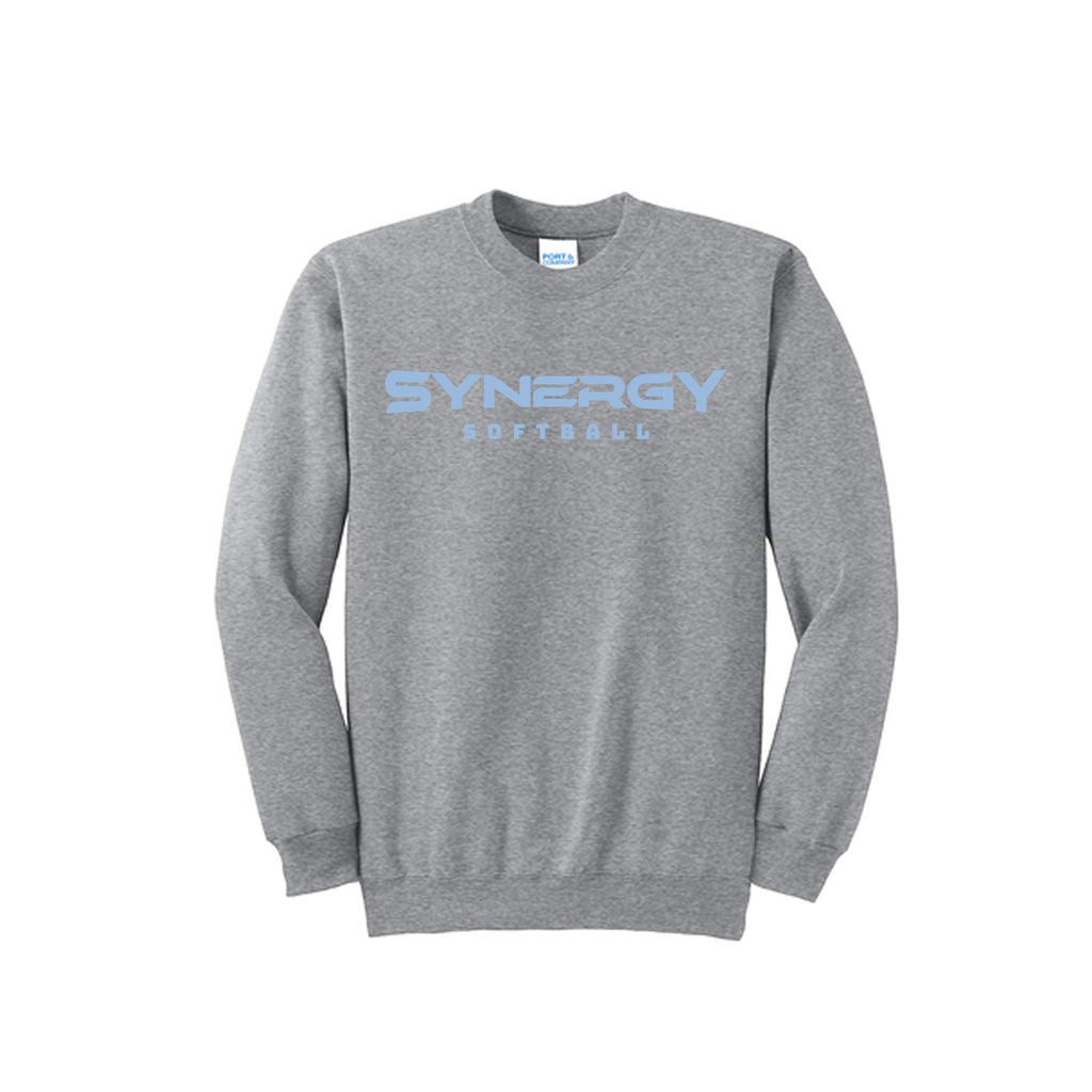 Port & Co™ Essential Fleece Crewneck Sweatshirt with Synergy Softball Logo