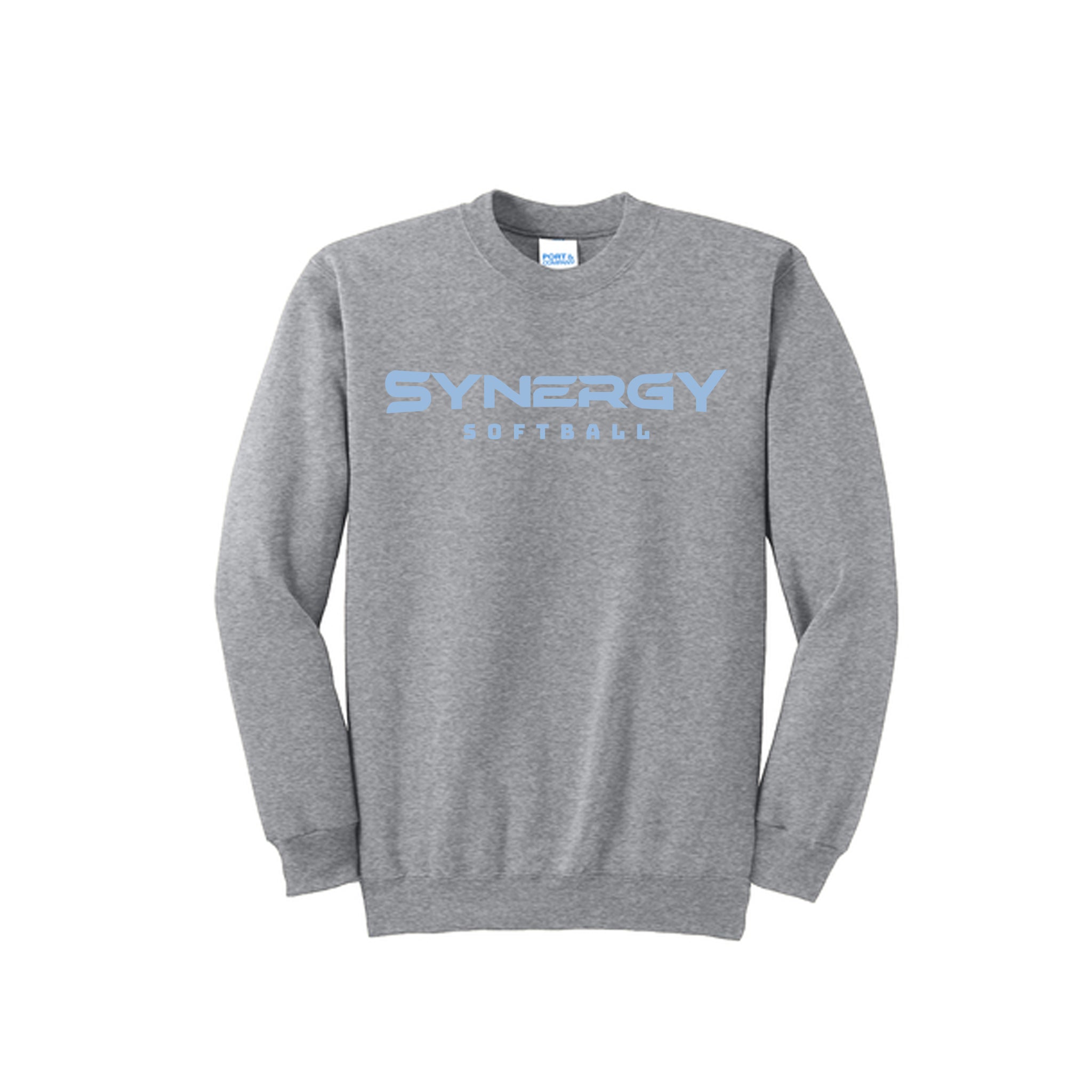 Port & Co™ Essential Fleece Crewneck Sweatshirt with Synergy Softball Logo