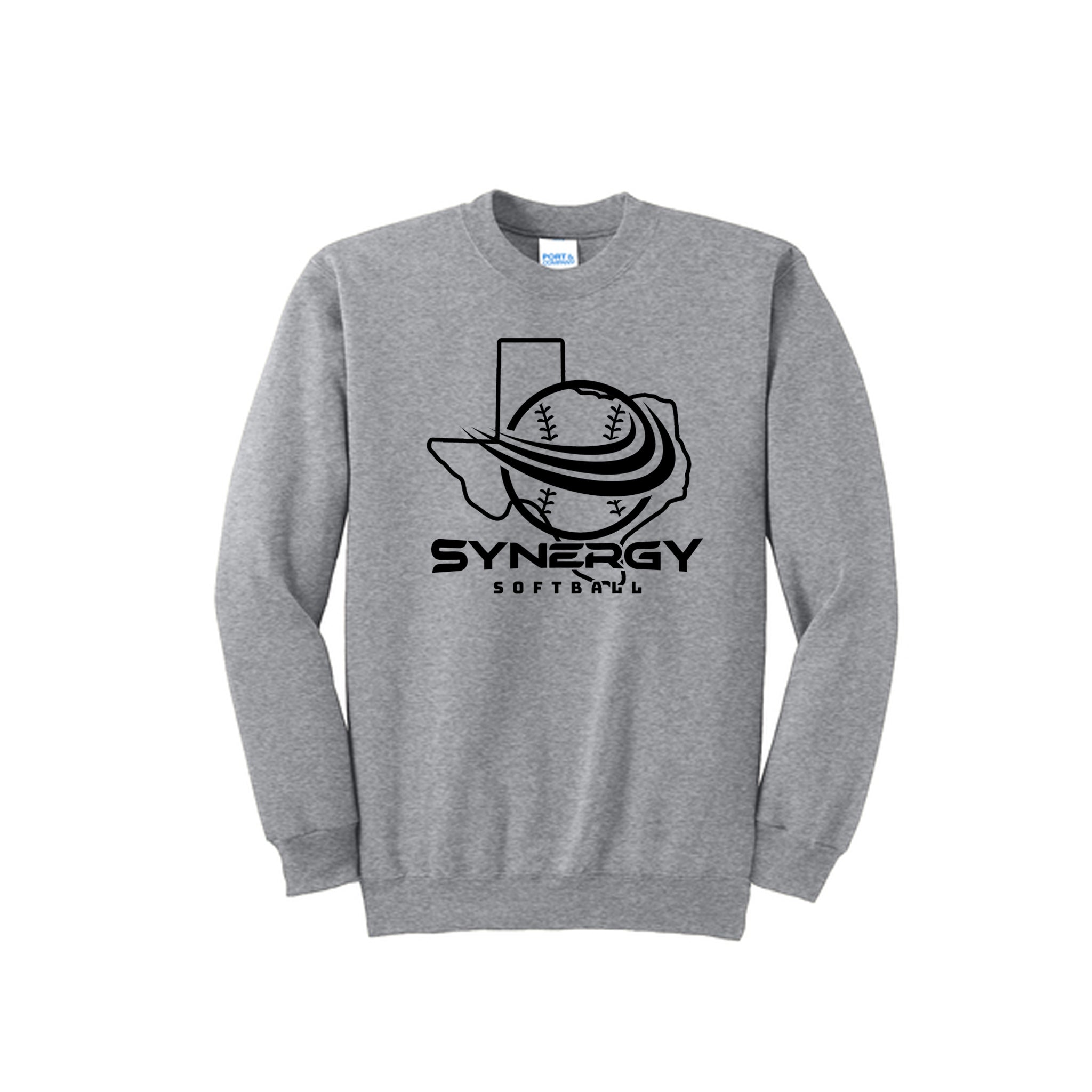Port & Co™ Youth Core Fleece Crewneck Sweatshirt with Texas Synergy Logo