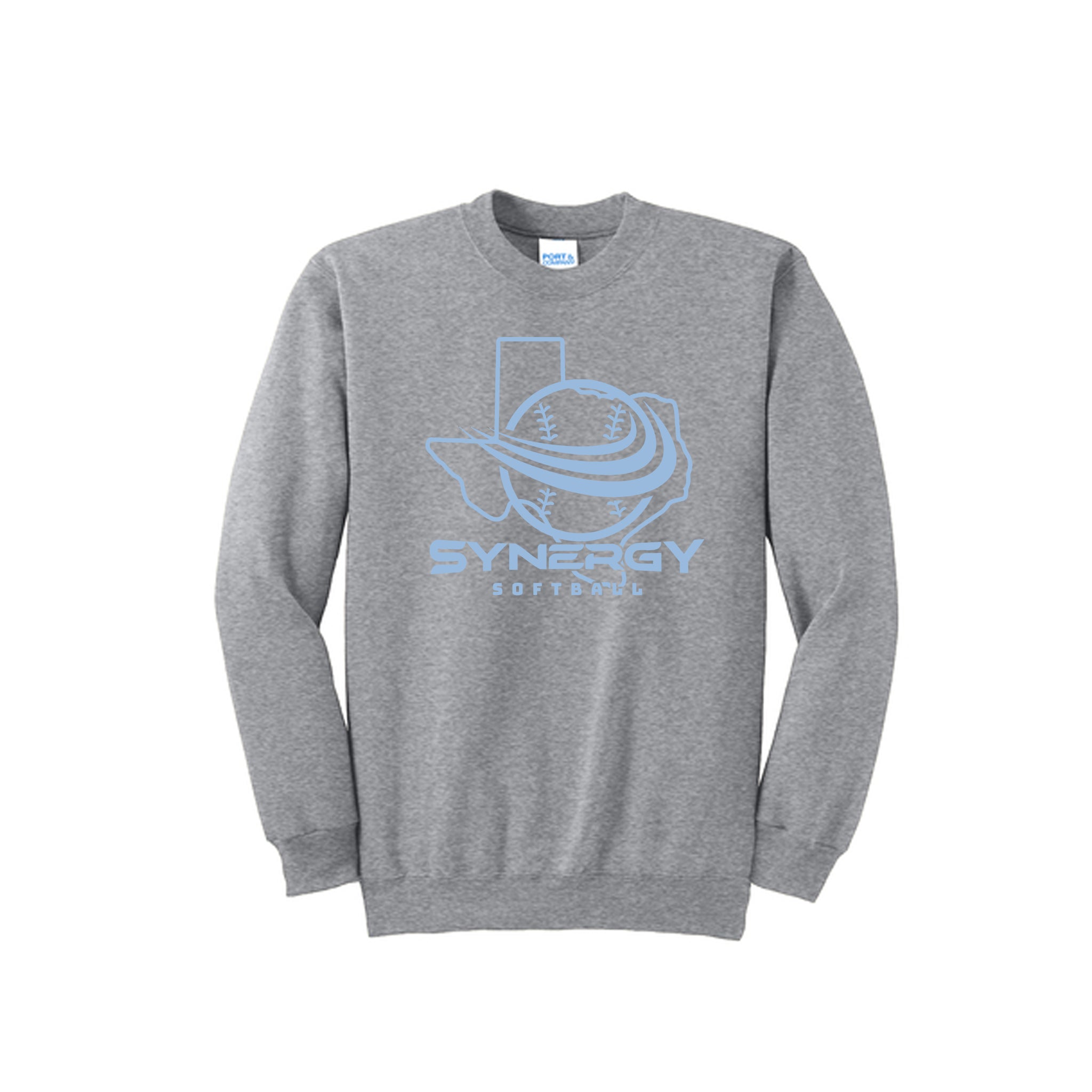 Port & Co™ Youth Core Fleece Crewneck Sweatshirt with Texas Synergy Logo