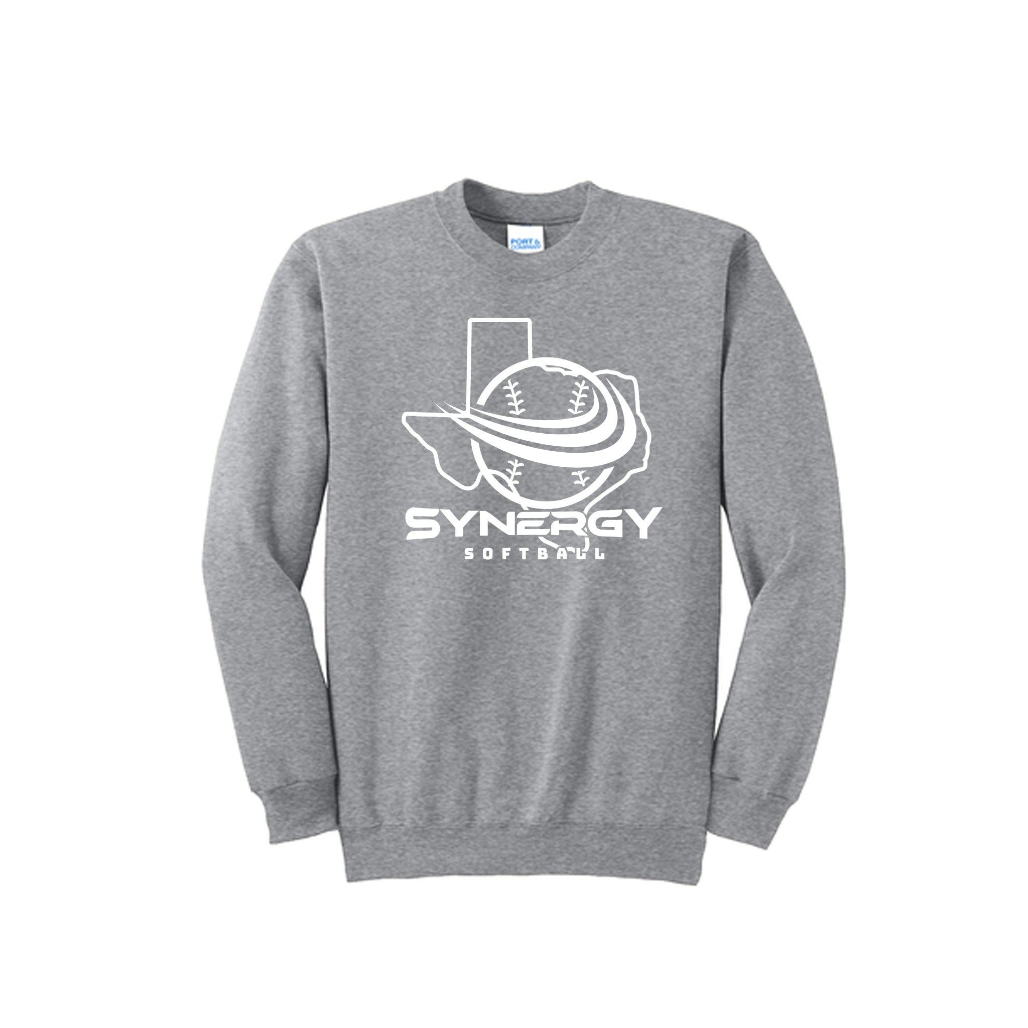 Port & Co™ Youth Core Fleece Crewneck Sweatshirt with Texas Synergy Logo