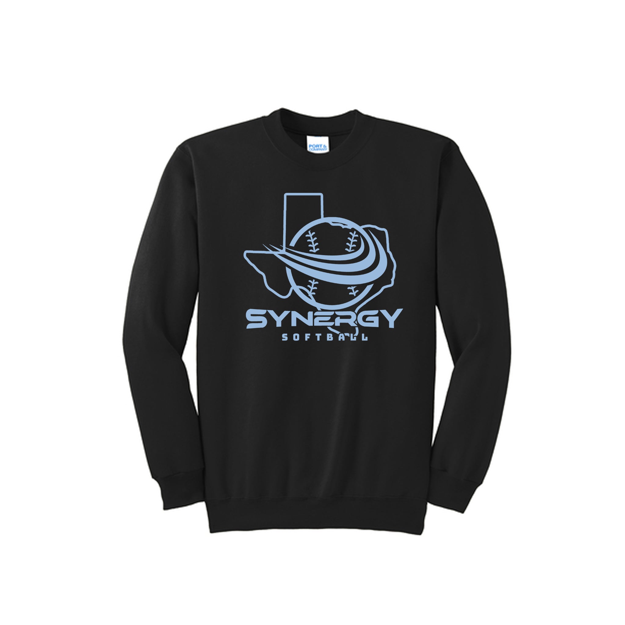 Port & Co™ Youth Core Fleece Crewneck Sweatshirt with Texas Synergy Logo