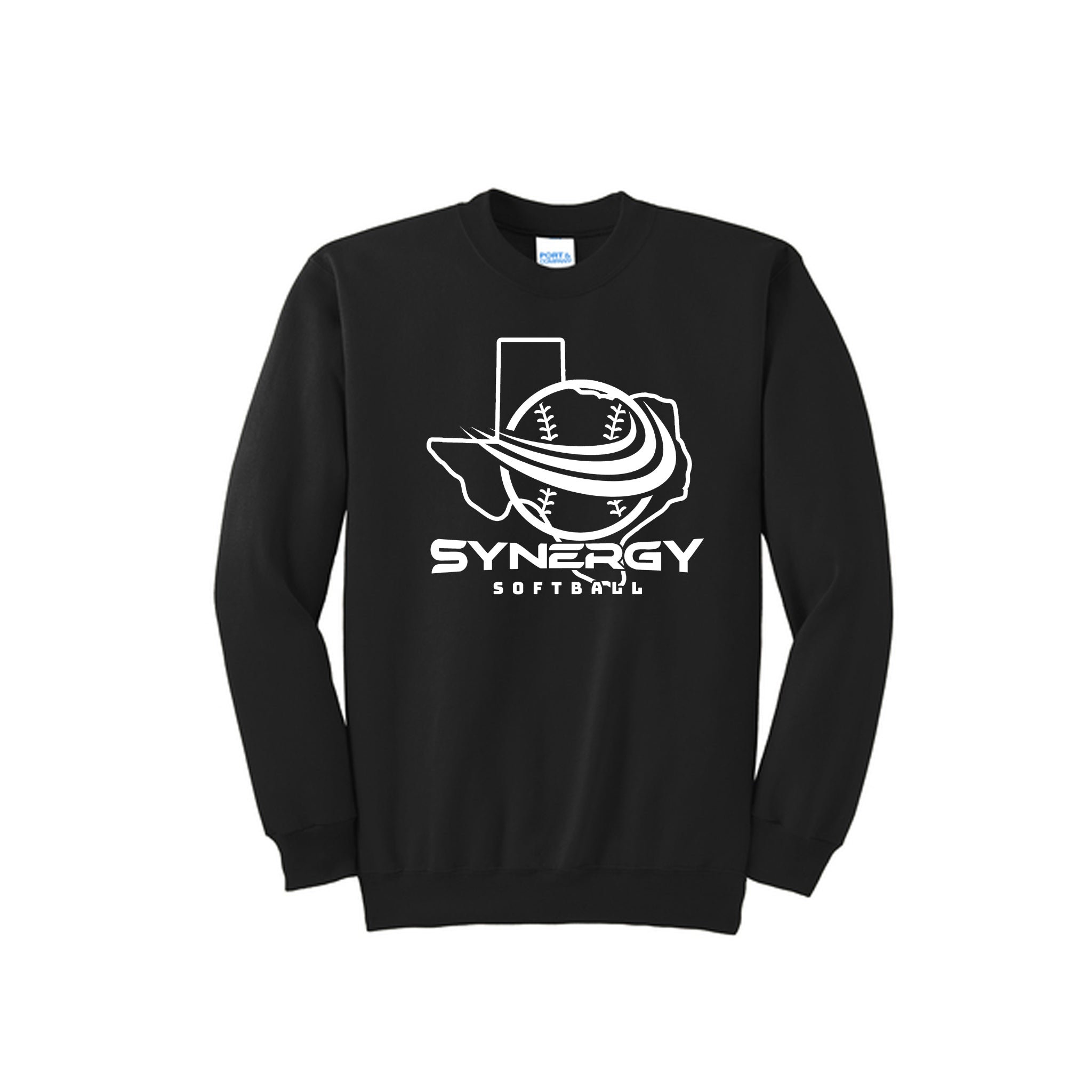 Port & Co™ Youth Core Fleece Crewneck Sweatshirt with Texas Synergy Logo