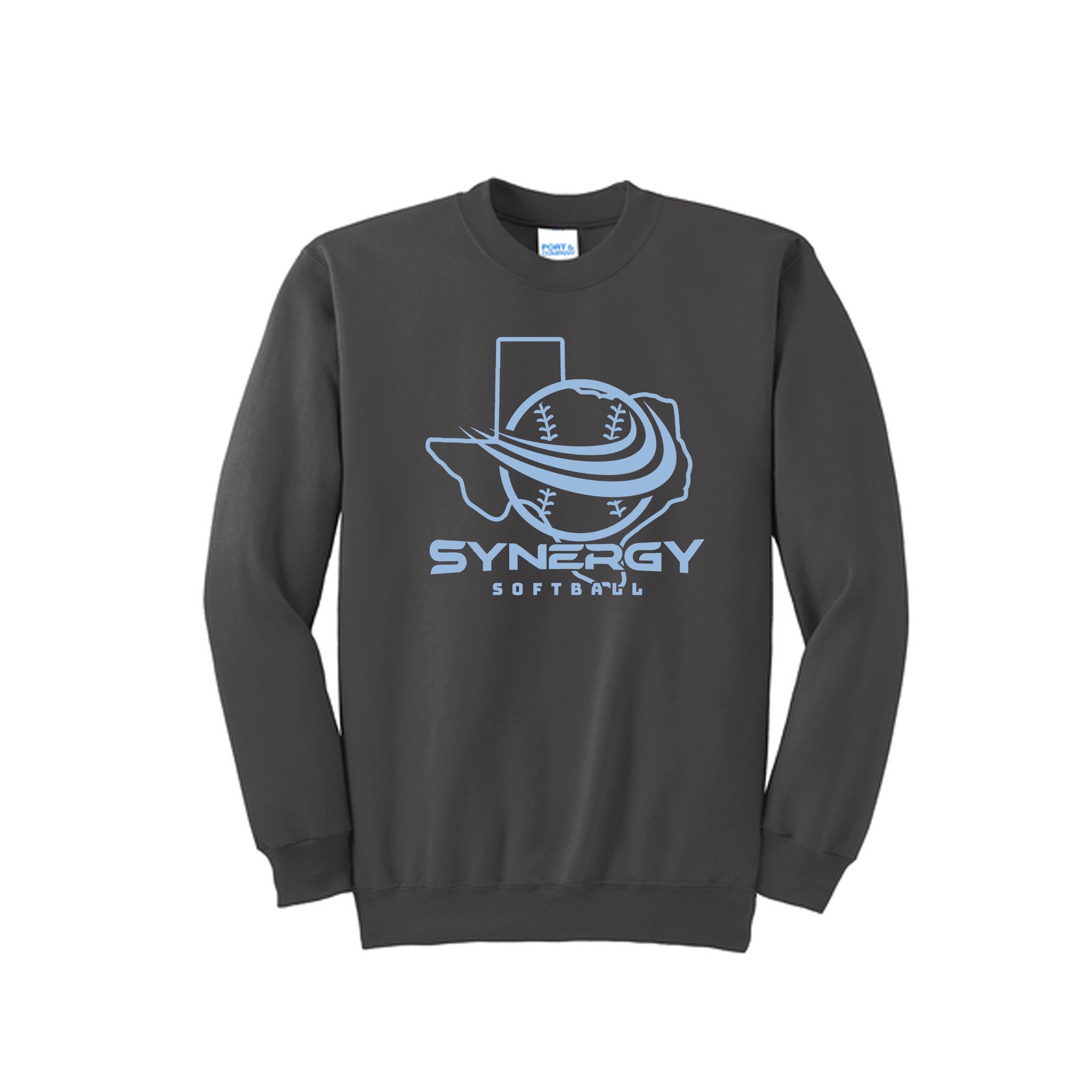Port & Co™ Essential Fleece Crewneck Sweatshirt with Texas Synergy Logo