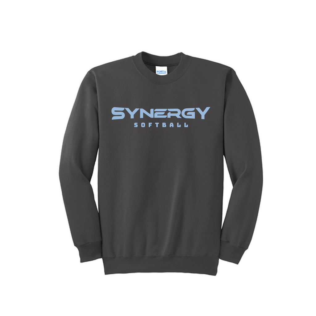 Port & Co™ Essential Fleece Crewneck Sweatshirt with Synergy Softball Logo