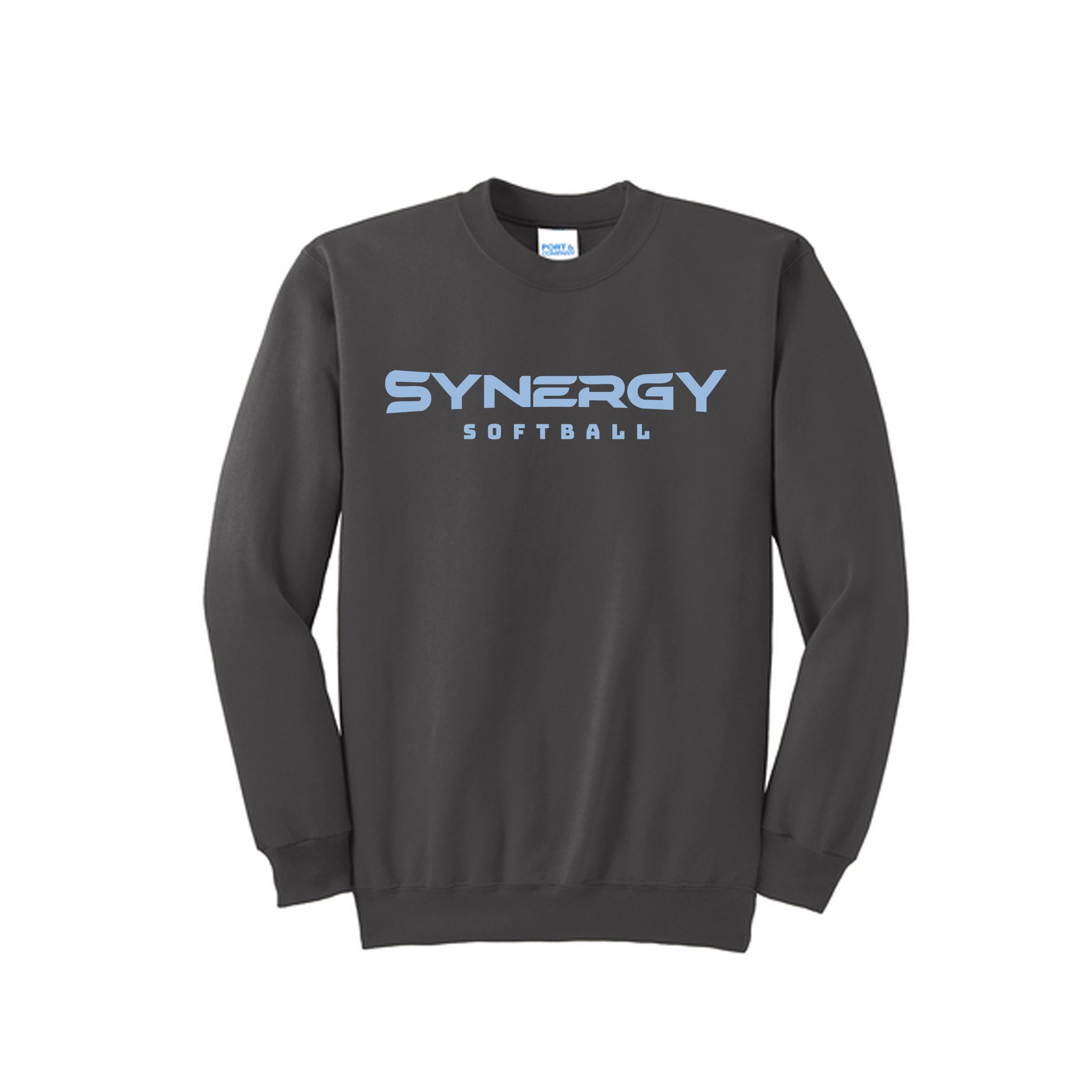 Port & Co™ Essential Fleece Crewneck Sweatshirt with Synergy Softball Logo