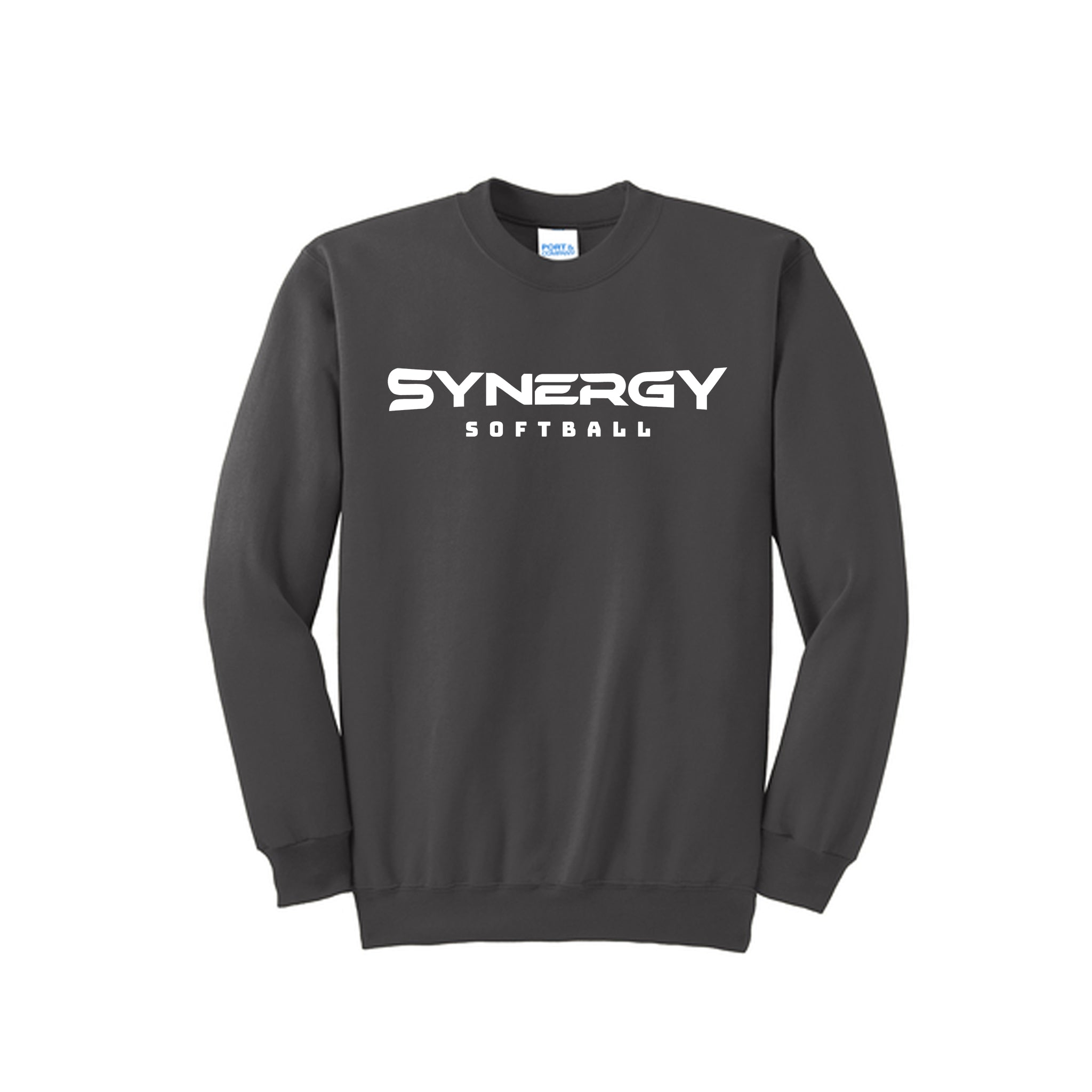 Port & Co™ Essential Fleece Crewneck Sweatshirt with Synergy Softball Logo