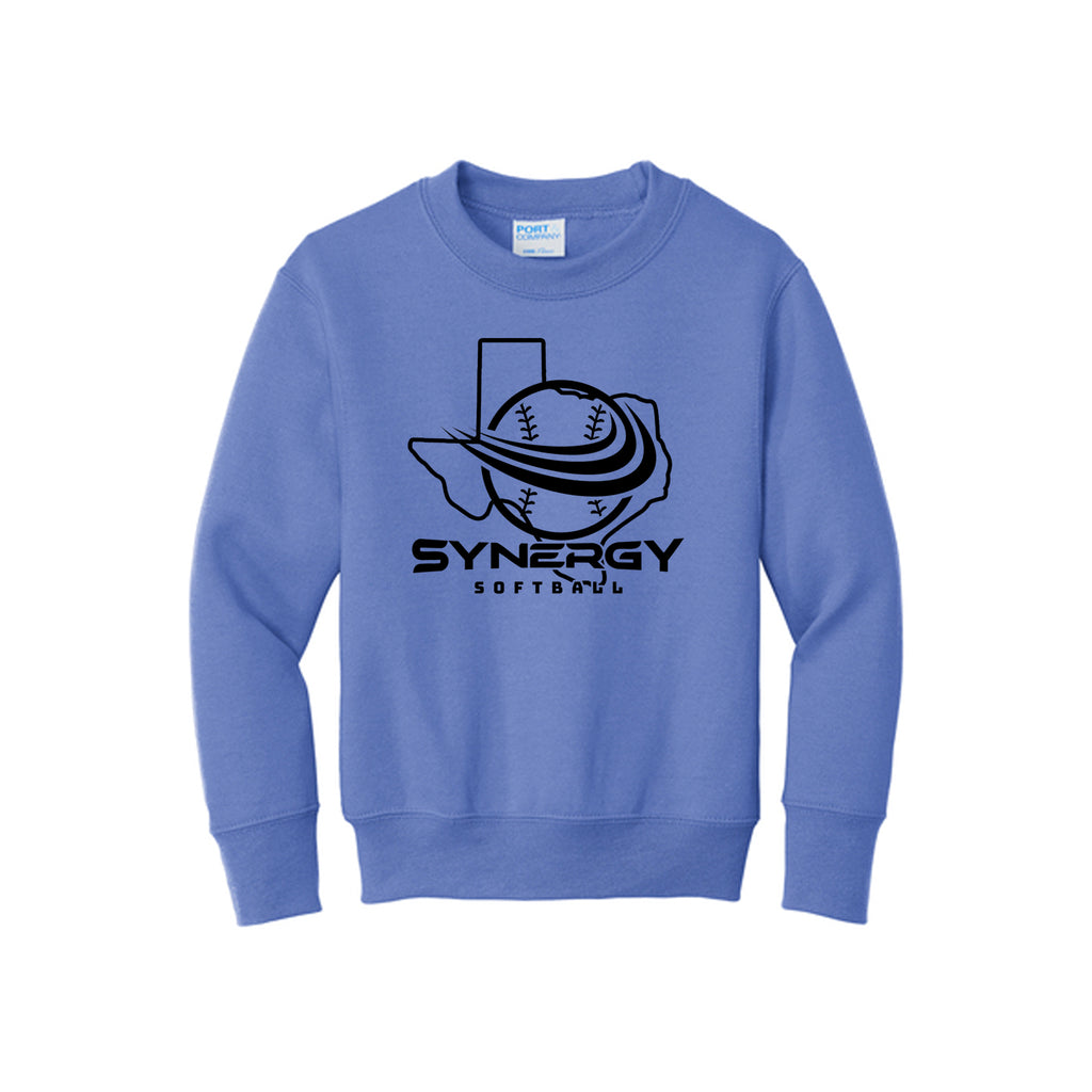 Port & Co™ Youth Core Fleece Crewneck Sweatshirt with Texas Synergy Logo