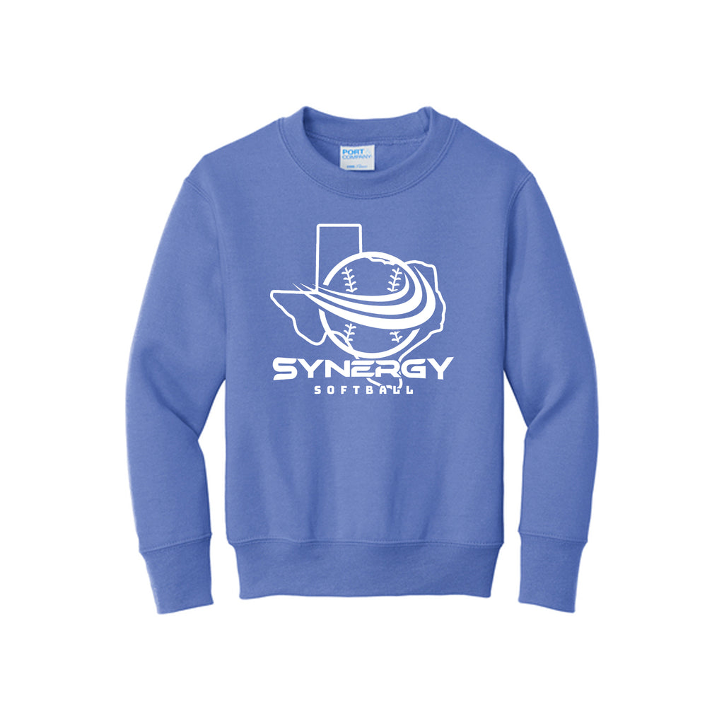 Port & Co™ Youth Core Fleece Crewneck Sweatshirt with Texas Synergy Logo